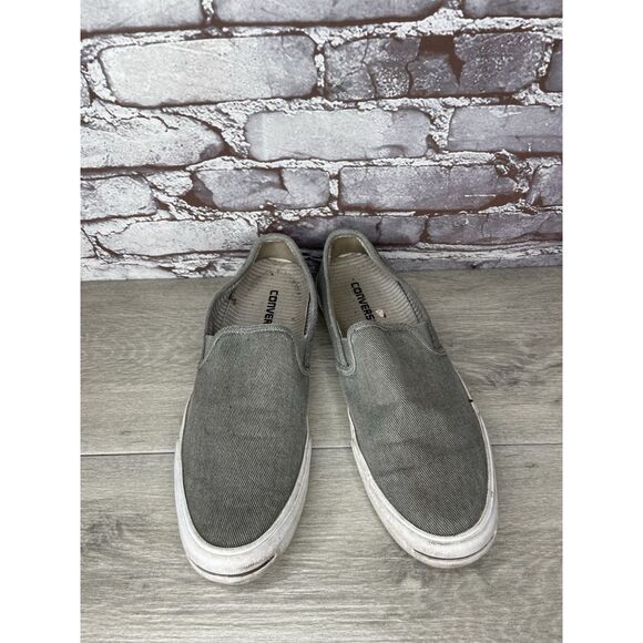 Converse Jack Purcell Gray Canvas Casual Slip On Shoes Men’s Sz 10.5M US/44.5EU - Picture 15 of 16